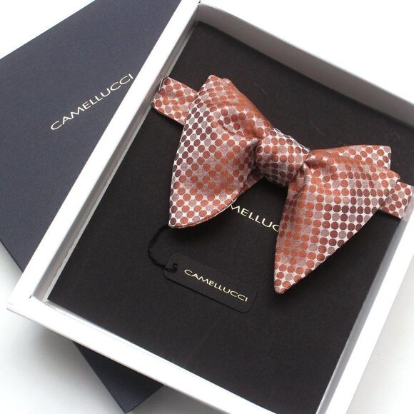 Men's Self tied Bow Tie Copper Color Bowtie - Picture 9 of 10